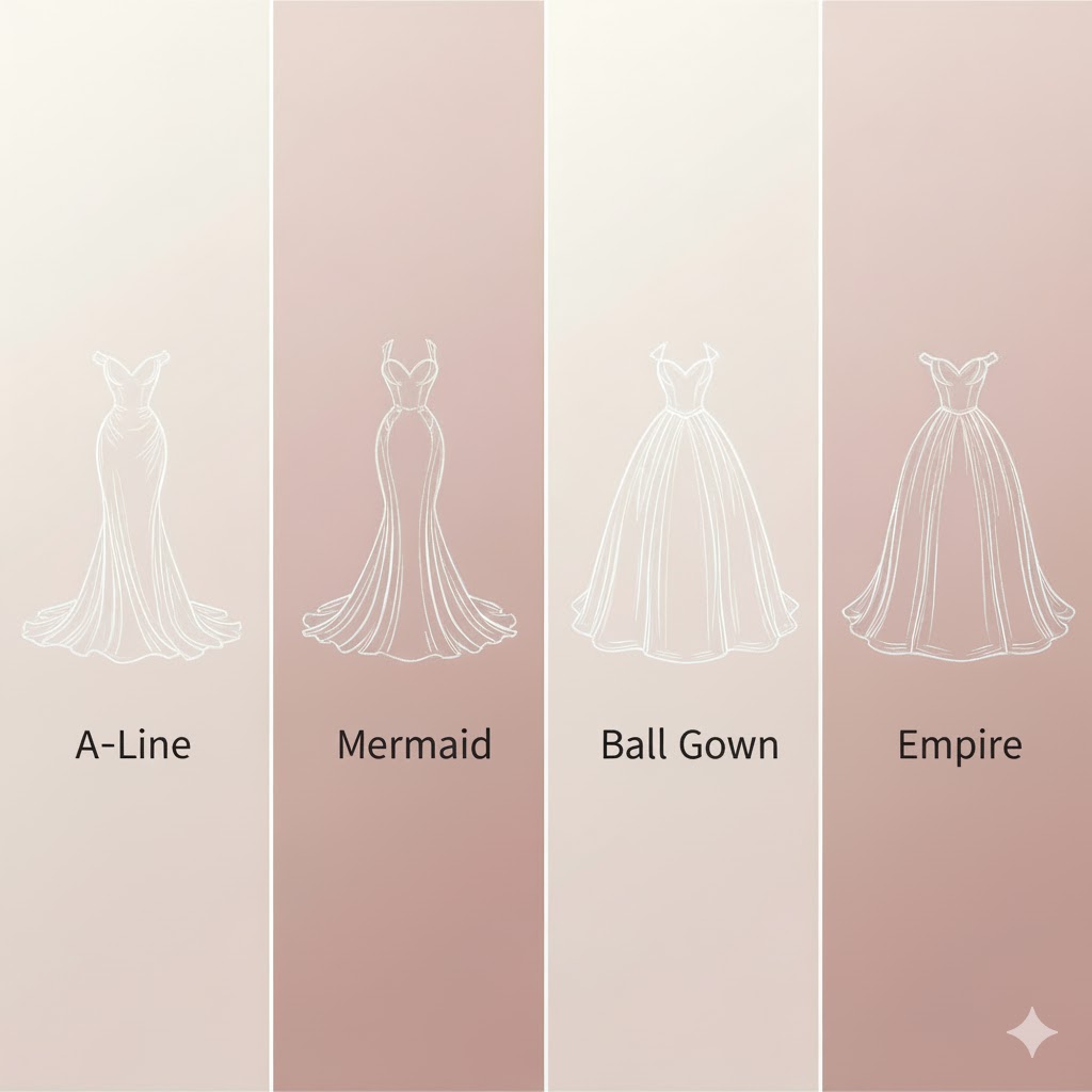 웨딩드레스 주요 라인 비교