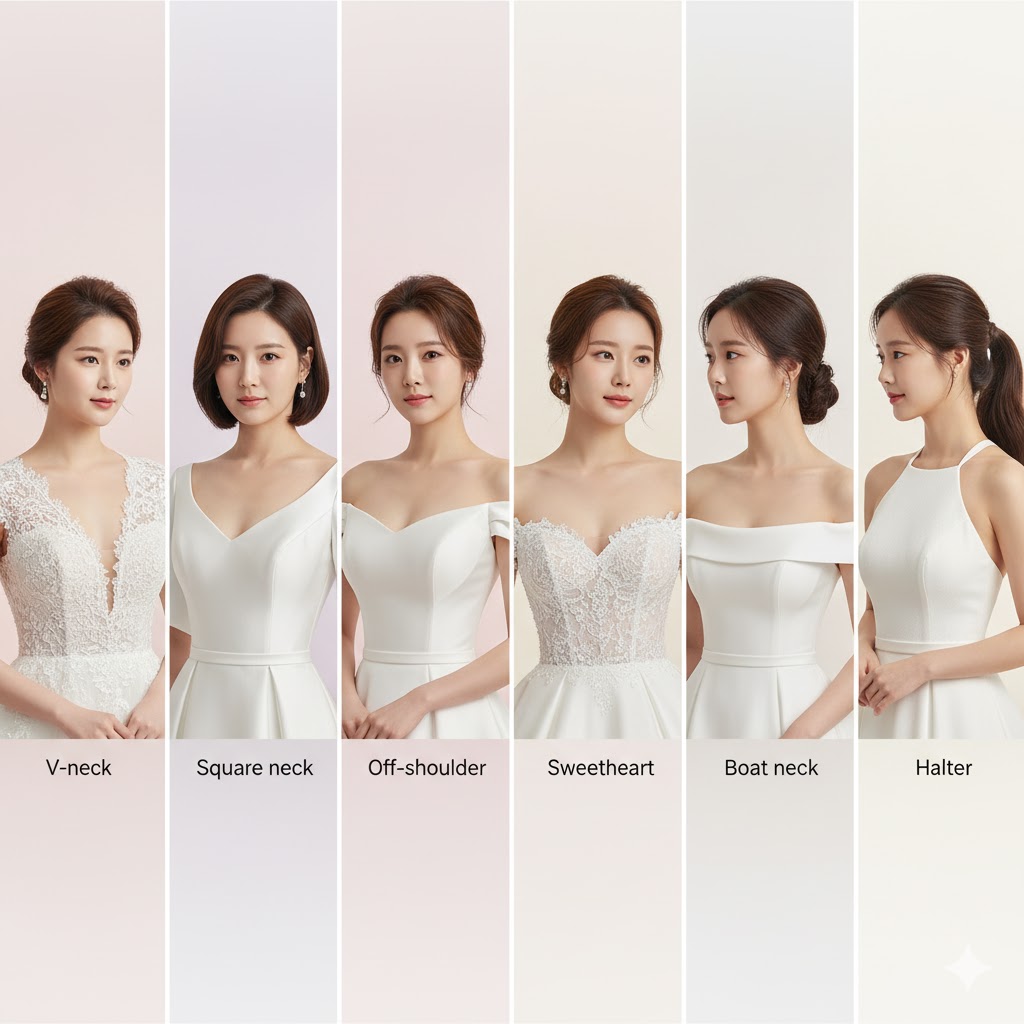 웨딩드레스 넥라인 종류